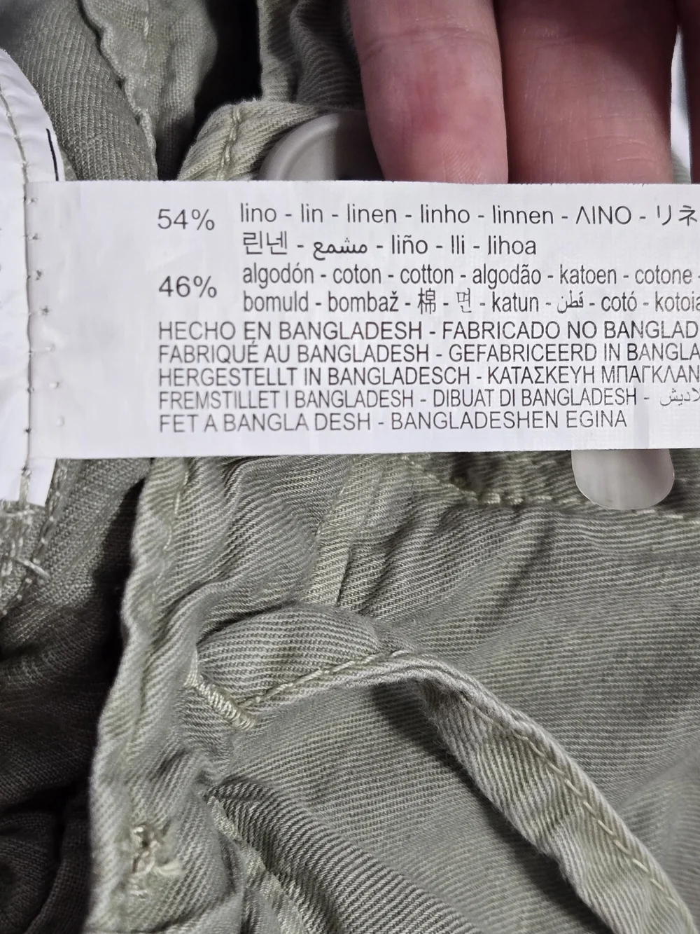 Zara Women’s Small Linen Blend Jogger Pants Sage Green Pull On Relaxed